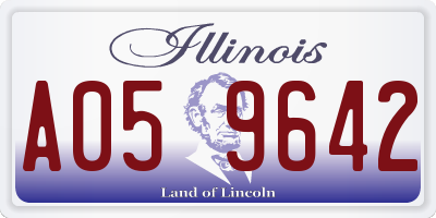 IL license plate A059642
