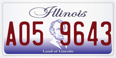 IL license plate A059643