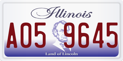 IL license plate A059645