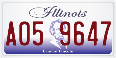 IL license plate A059647