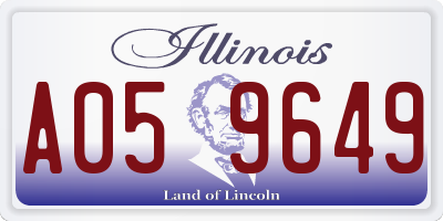 IL license plate A059649