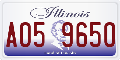 IL license plate A059650