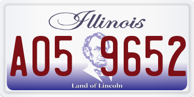 IL license plate A059652