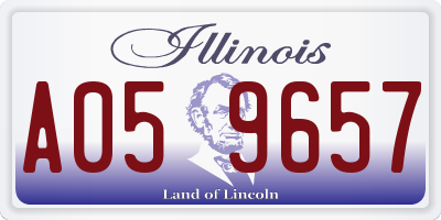 IL license plate A059657