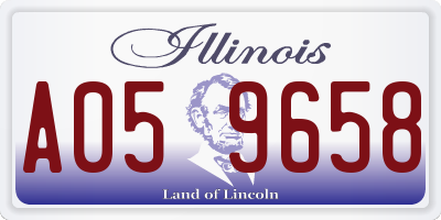 IL license plate A059658
