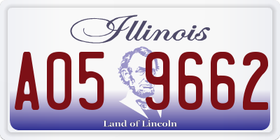 IL license plate A059662