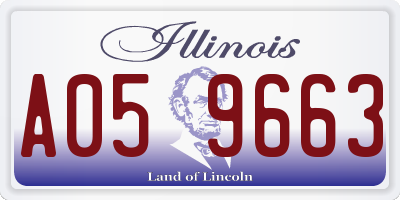IL license plate A059663