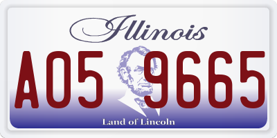 IL license plate A059665