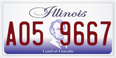 IL license plate A059667