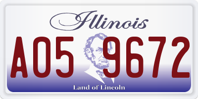 IL license plate A059672