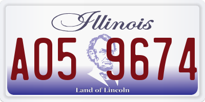 IL license plate A059674