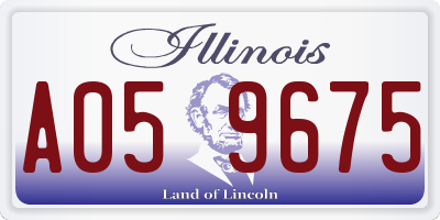 IL license plate A059675