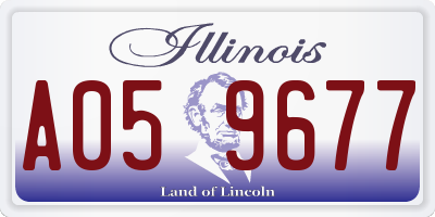 IL license plate A059677