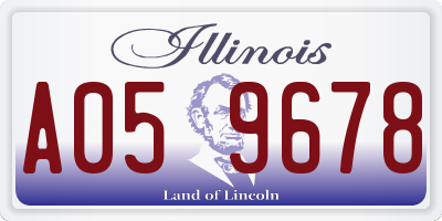 IL license plate A059678