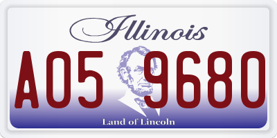 IL license plate A059680