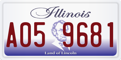 IL license plate A059681