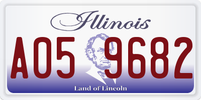 IL license plate A059682