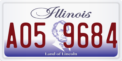 IL license plate A059684