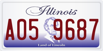 IL license plate A059687