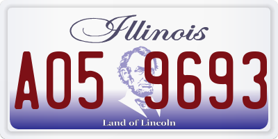 IL license plate A059693