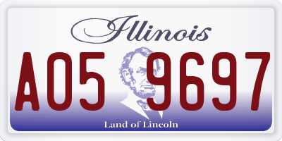 IL license plate A059697