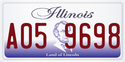 IL license plate A059698