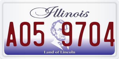 IL license plate A059704