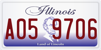 IL license plate A059706
