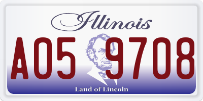 IL license plate A059708