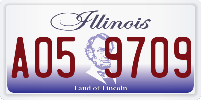 IL license plate A059709