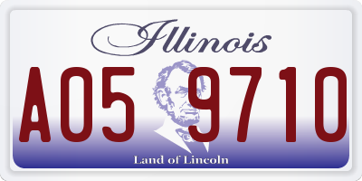 IL license plate A059710