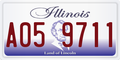 IL license plate A059711