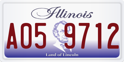 IL license plate A059712