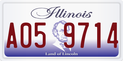IL license plate A059714