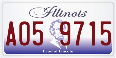 IL license plate A059715