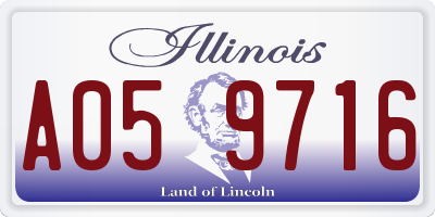 IL license plate A059716