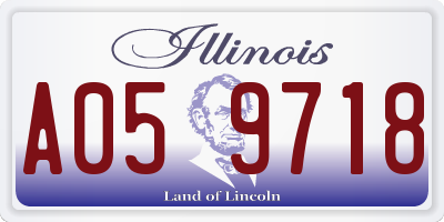 IL license plate A059718