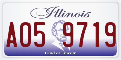 IL license plate A059719