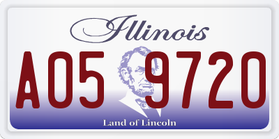 IL license plate A059720