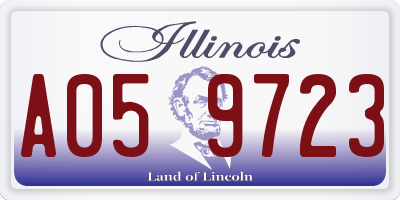 IL license plate A059723