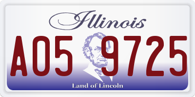 IL license plate A059725