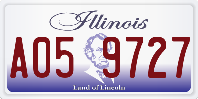 IL license plate A059727