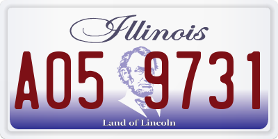 IL license plate A059731