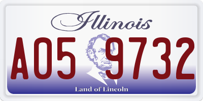 IL license plate A059732
