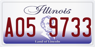 IL license plate A059733