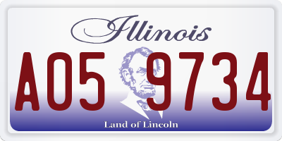 IL license plate A059734