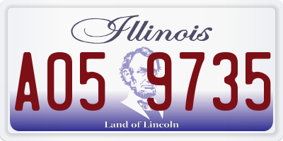 IL license plate A059735