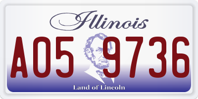 IL license plate A059736