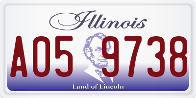 IL license plate A059738
