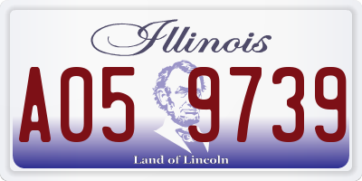 IL license plate A059739